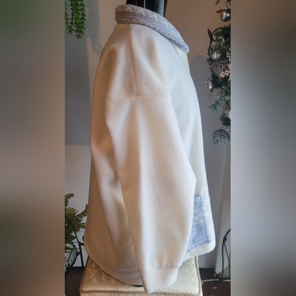 Vintage Blue Skies of Florida Fleece Sweater Size L - Picture 4 of 7